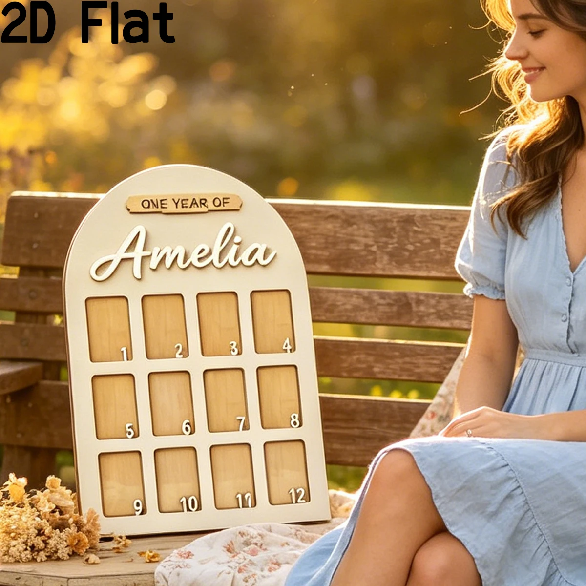 1 Stück Personalisierte Foto-Erinnerungstafel aus Holz und Acryl, Namensschild, Wand- und Türdekoration für Zuhause, DIY-Geschenk für Kinderzimmer, Geburtstag, Hochzeit, Abschlussfeier