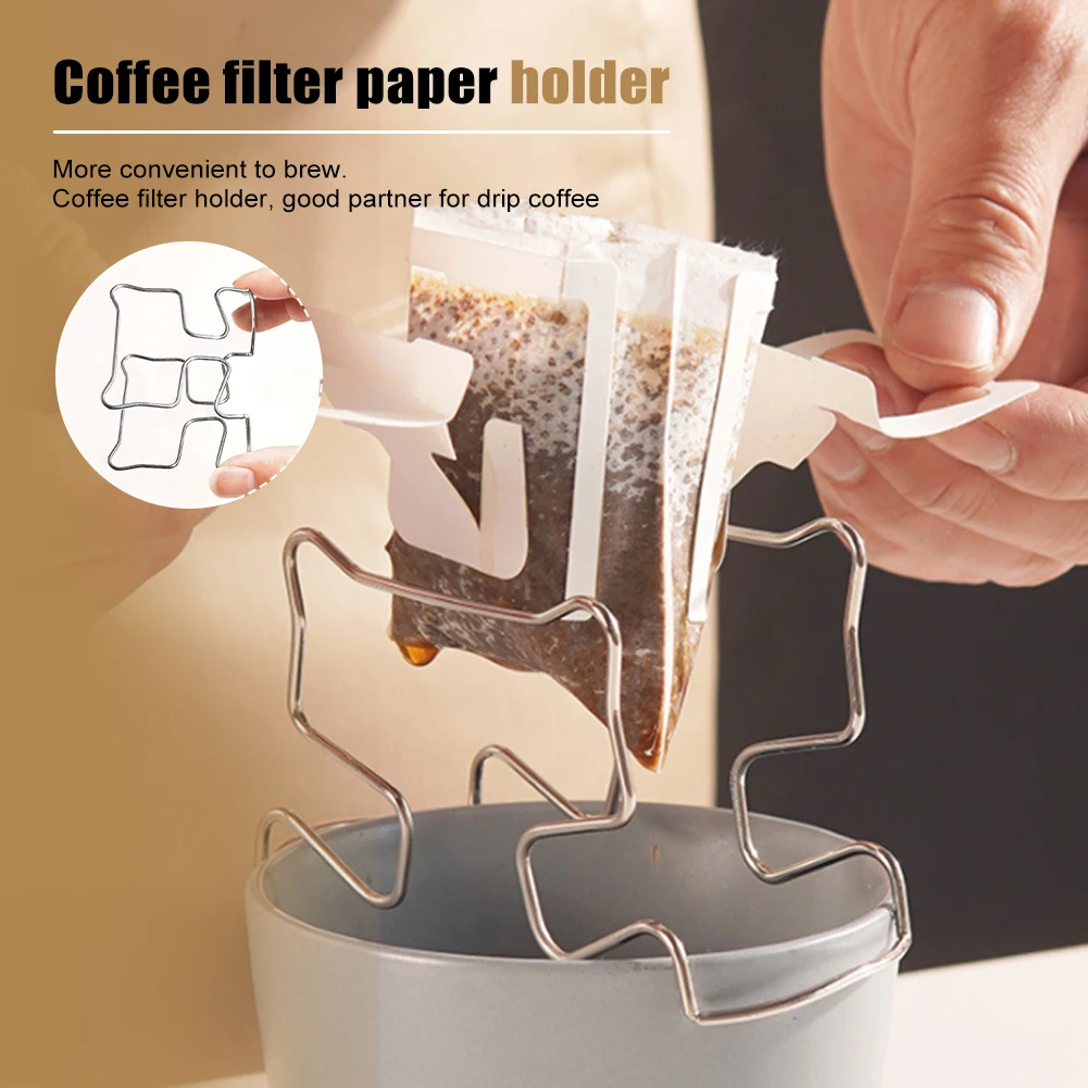 Portable Reusable Coffee Filter Holder Coffeeware Parts Outdoor Tea Filters Dripper Baskets Coffee Ear Drip Filter Paper Bag