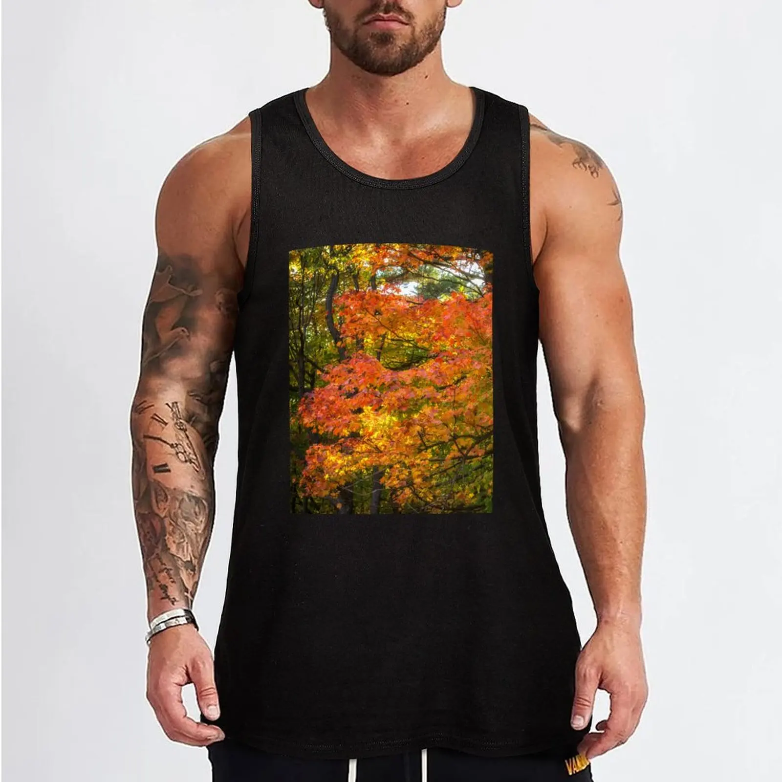 Autumn Colours - MacKenzie-King Estate Tank Top Men's vest sports t-shirts for men sleeveless gym shirts male