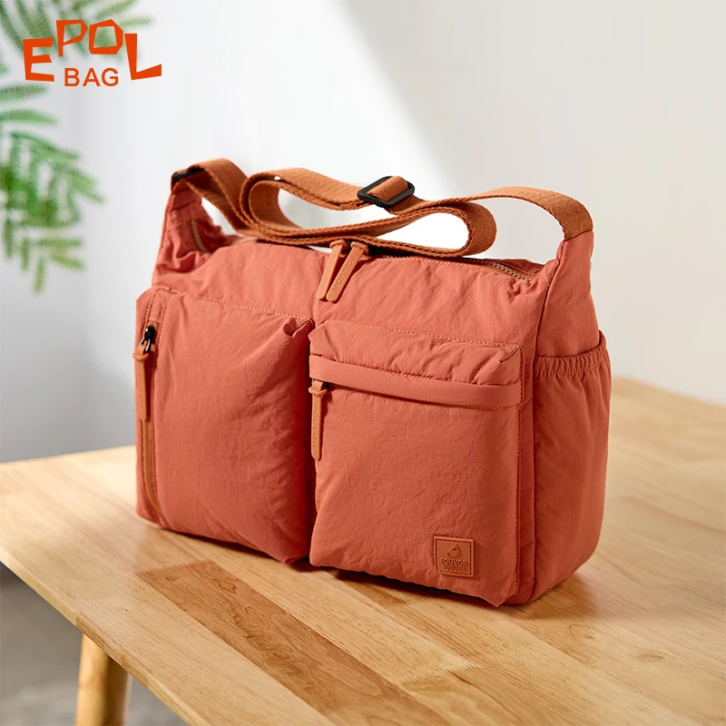 

Epol большая сумка через плечо женская нейлоновая повседневная модная спортивная сумка через плечо 2025 трендовая дорожная подростковая молодежная сумка-мессенджер 3071-01