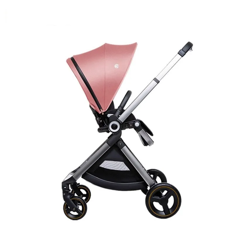 Deluxe kinderwagen tweezijdig hoog landschap lichtgewicht opvouwbaar kan zitten of liggen