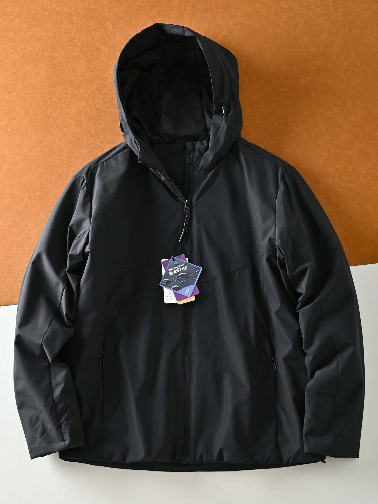 

Lightweight Warm Cotton Jaet Men's Autumn Winter Anti-Wind Waterproof Hooded Cotton Coat Faionable Urban Sle Long Sv...