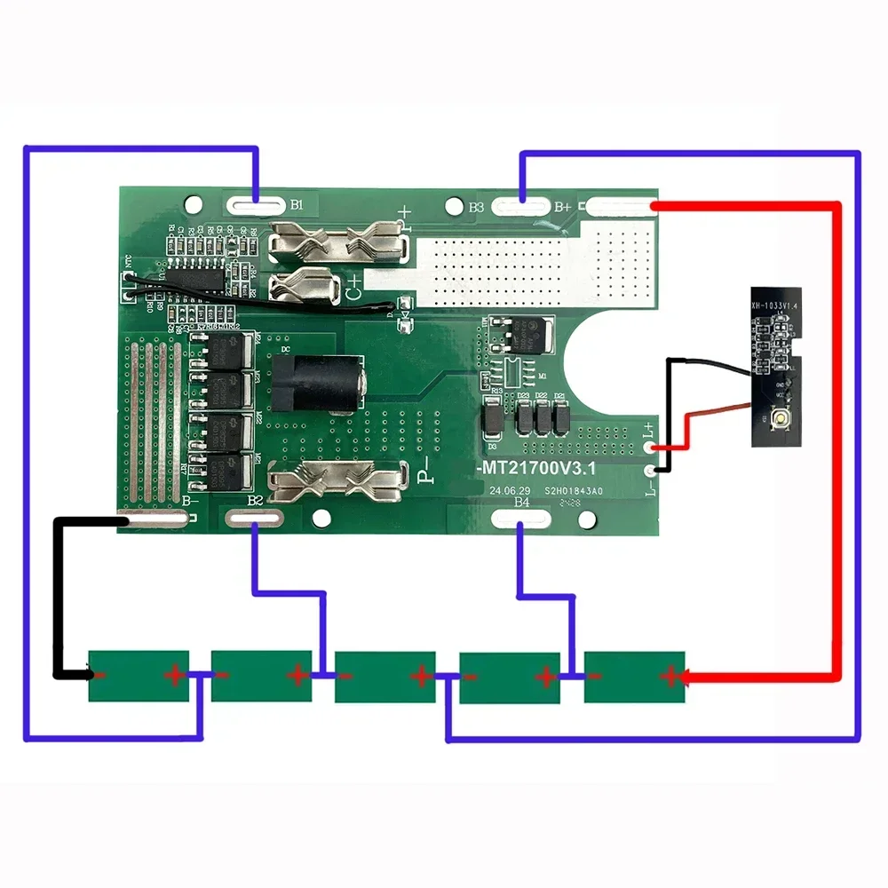 5X21700 Li-ion Battery Case Box Protection Circuit Board PCB for Lomvum Zhipu Hongsong Jingmi No Original For Makita 18V Battery