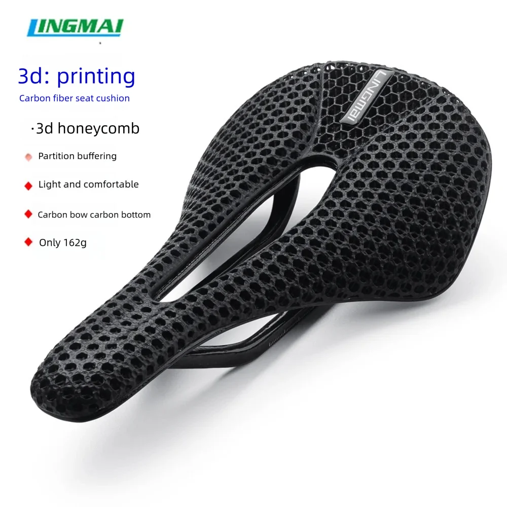 

Велосипедное седло с 3D принтом, сверхлегкое полое углеродное волокно, удобное дышащее MTB, гравийный шоссейный велосипед, детали велосипедного сиденья