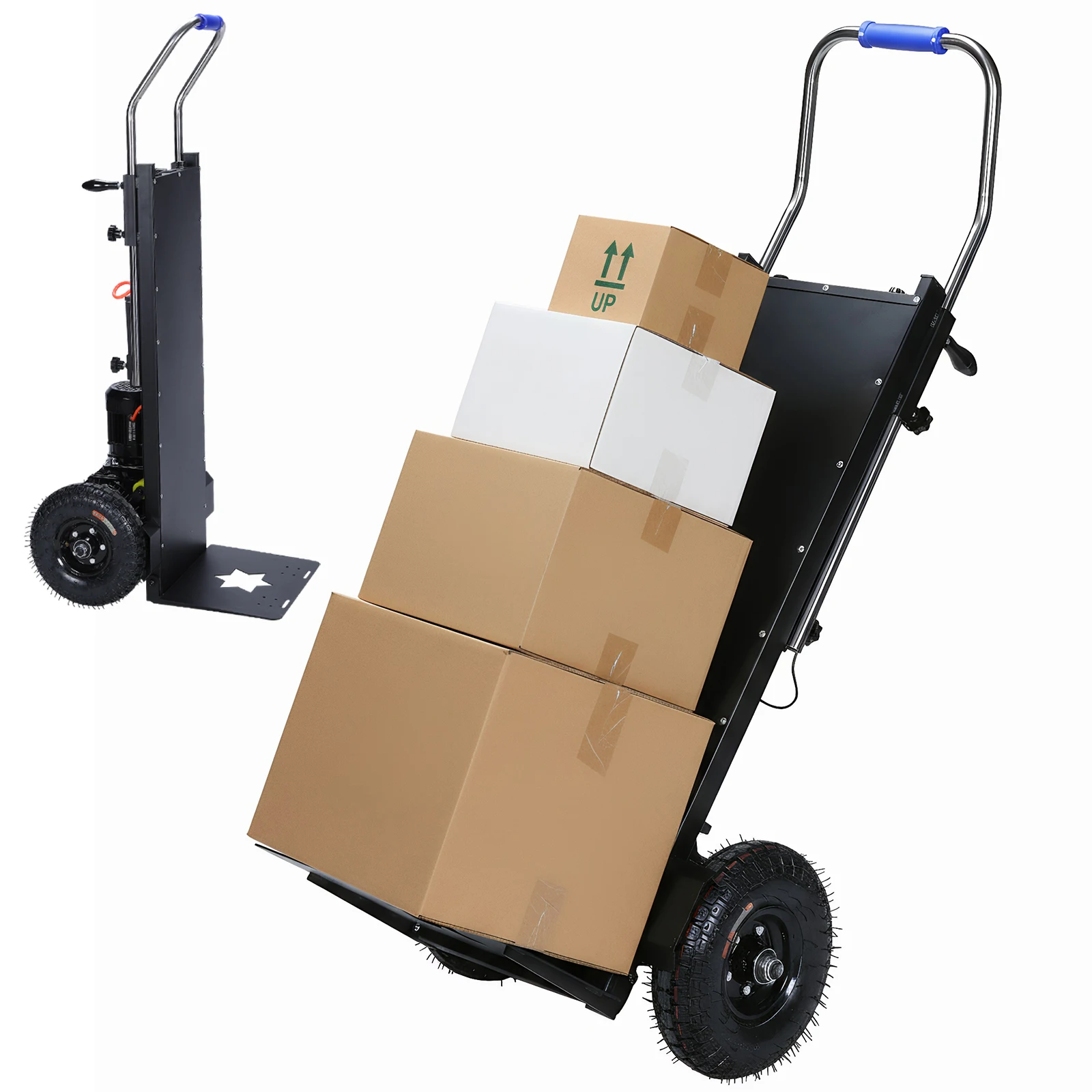 

Электрическая тележка для подъема по лестнице, двигатель 1500 Вт, грузоподъемность 400 кг, с страховочной веревкой для перемещения мебели, холодильников и бытовой техники