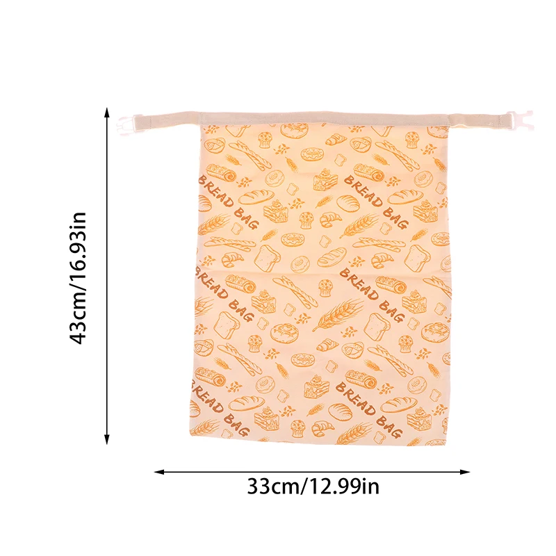 B*1Pcs Multicolor Beeswax Linen Bread Bag For Homemade Bread Eco Friendly Food Storage Bags Reusable Bread Bags