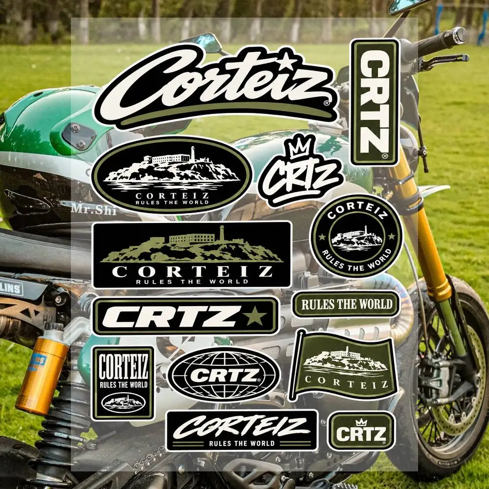A-Co-rti-z Sticker Sheet Waterproof Vinyl Decals Racing Logo Stickers For Moto Helmet Car Bike Laptop Stickers