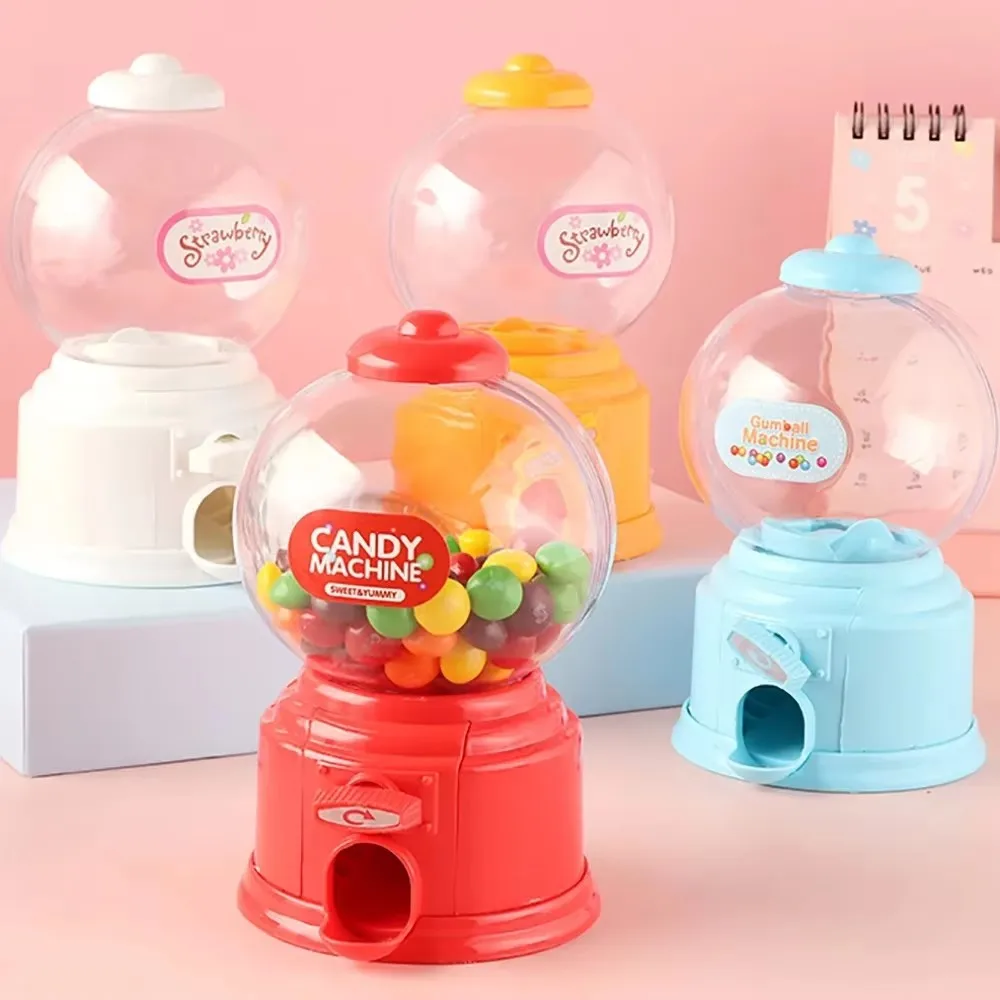 Cute Sweet Mini Candy Machine Kids Bubble Gift Children Bank Toys Dispenser Gumball Coin Saving Box Piggy Bank Home Decor