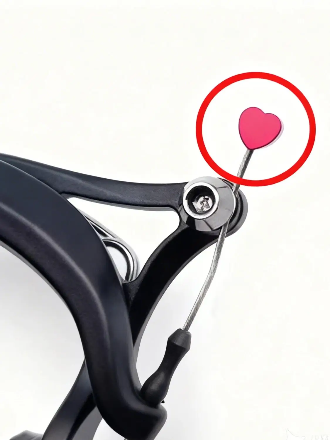 AliExpress NONE Bicycle end caps, heart-shaped variable speed, aluminum alloy brake cable end caps and wire caps
