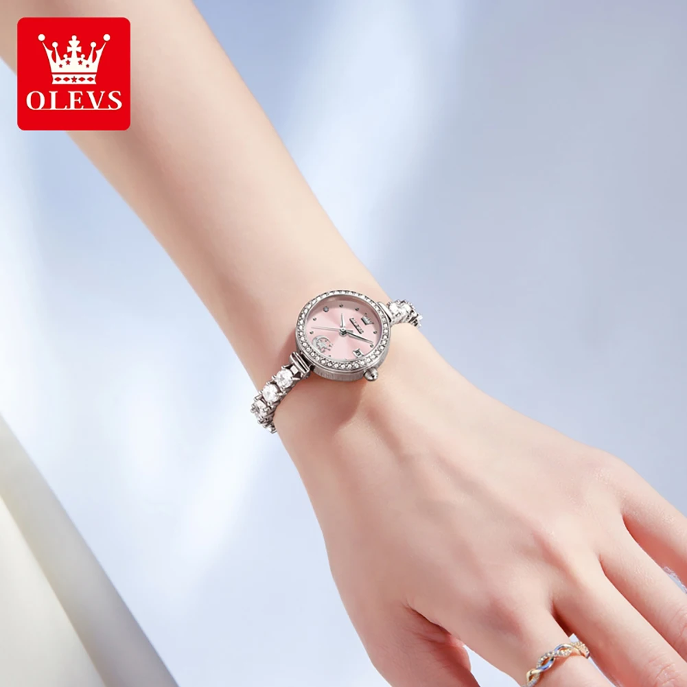 OLEVS 2998 Brand original authentic watch for woman Gift Box Bracelet simple quartz women's Watch view 3