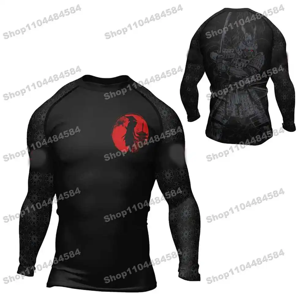 

Мужской комплект для фитнеса и единоборств 38th Pop Ninja: рашгард, джерси для серфинга, пляжная одежда, костюм для дайвинга, гимнастики, ММА, BJJ, джиу-джитсу, с длинными рукавами