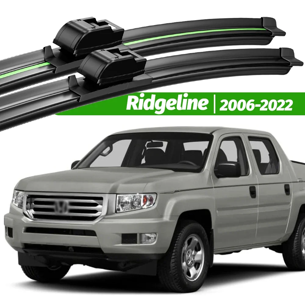 

For Honda Ridgeline 2006-2022 2pcs Front Windshield Wiper Blades 2007 2012 2015 2017 2018 2020 Windscreen Window Accessories