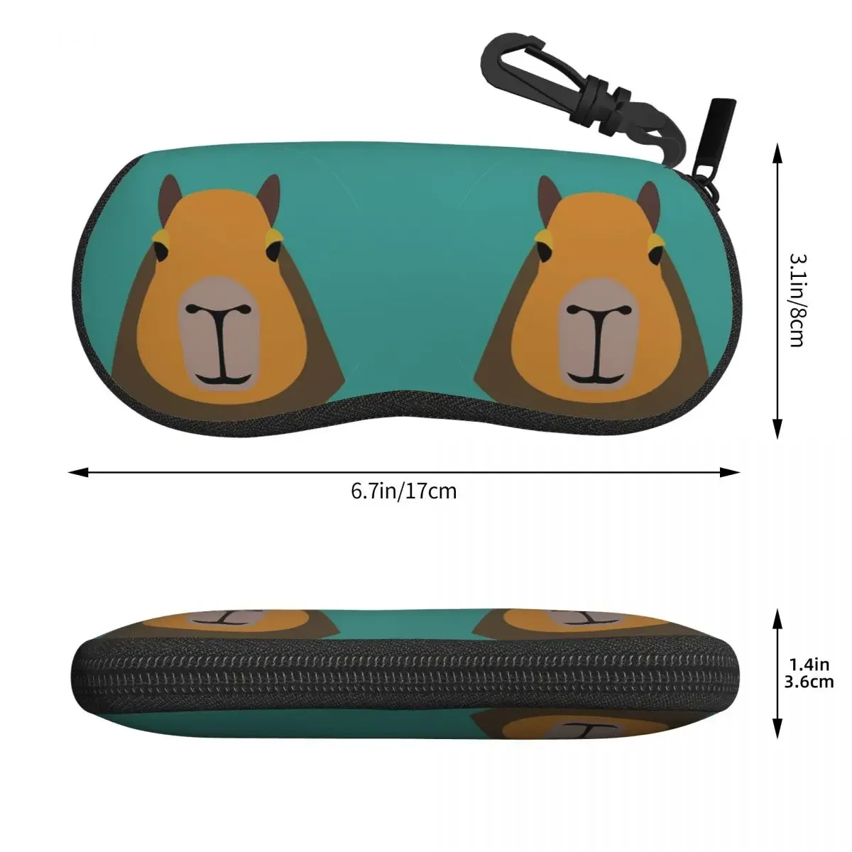 Capybara Shell Glasses Case Protective Sunglasses Box Women Men Soft Eyeglass Bag Pouch