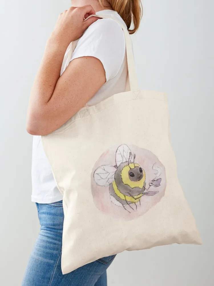 

A bee with tea Tote Bag shopper bags Big bag eco pack tote bag women