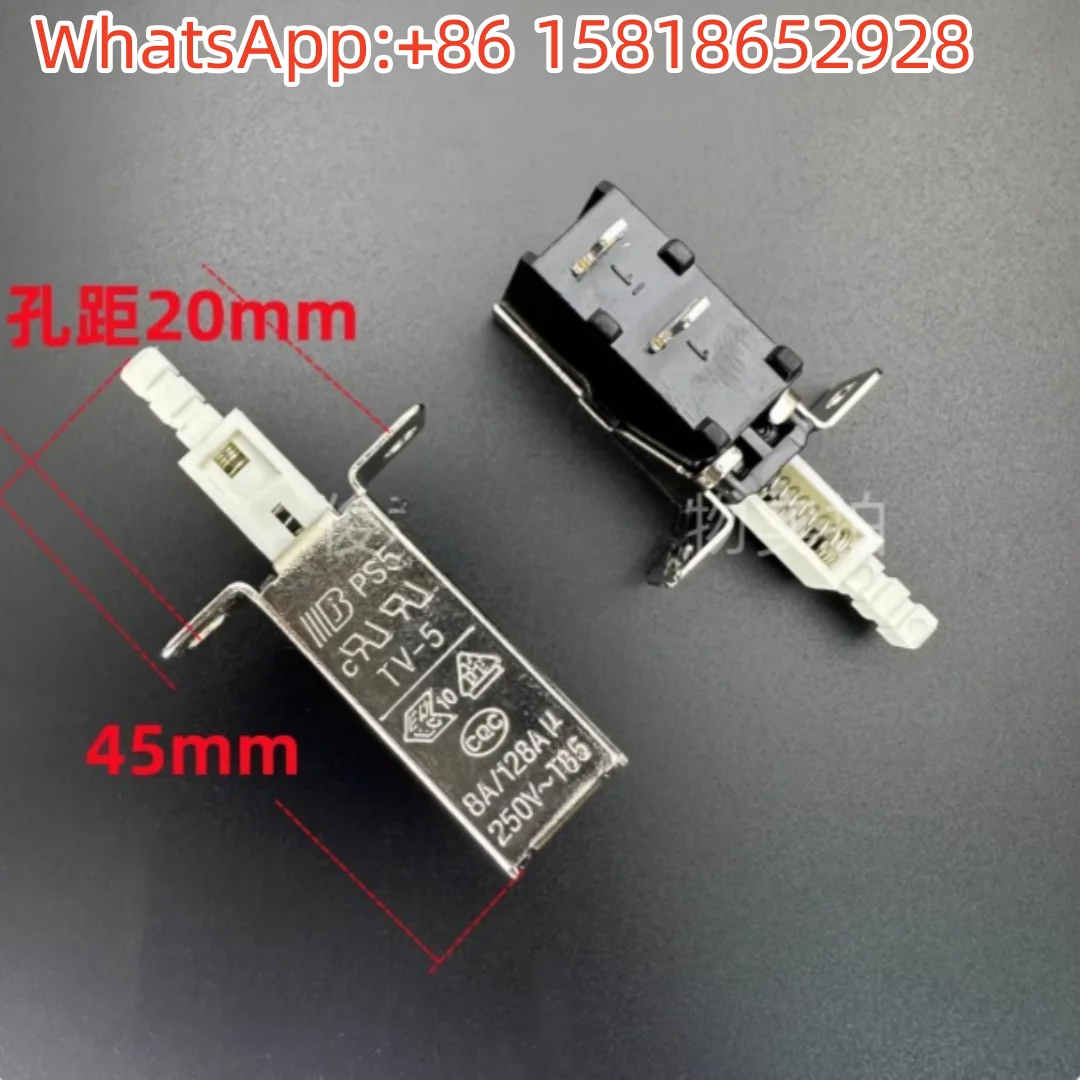 5 uds BEJ PS5 TV-5 botón de interruptor de rebote sin bloqueo 8A tecla recta botón de tecla de encendido ajustable