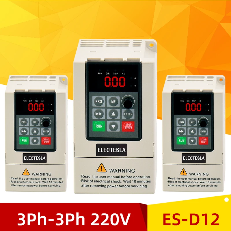 Motor Speed ​​​​​​Controller Variable Frequency inverter 0.75KW/1.5kw/2.2kw Drive  1/2/3HP 220V VFD Frequency Converter