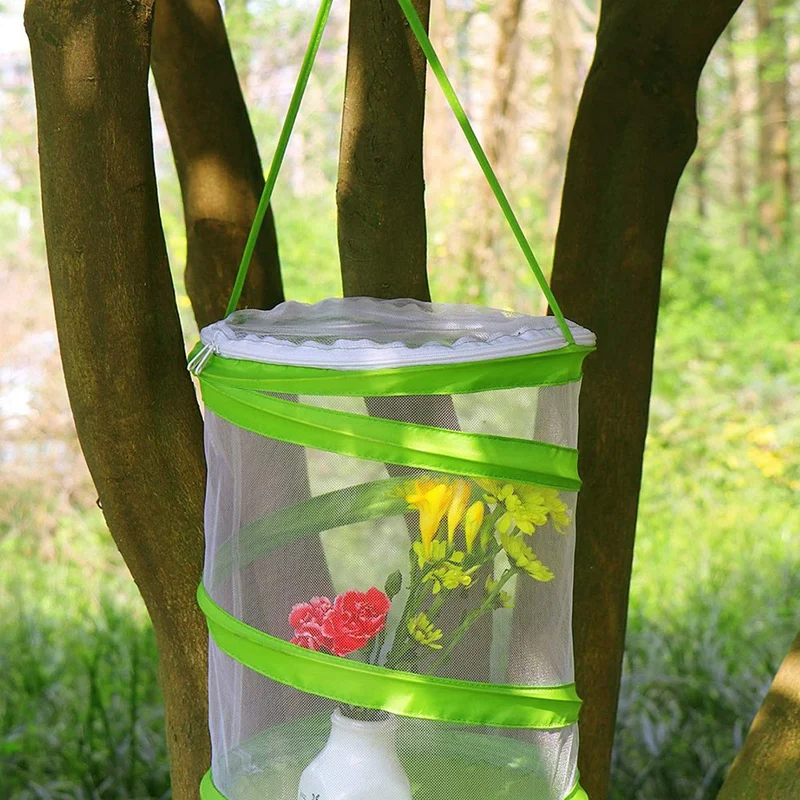 -Up Insect And Butterfly Habitat Cage Terrarium Clear Mesh Enclosure, See Through Easier Durable Easy Install