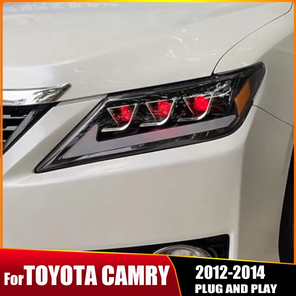 

For Toyota Camry FULL LED Headlights 2012 2013 2014 Camry LED Head Lamp DRL Dynamic turn signal LED Projector Lens Low High beam