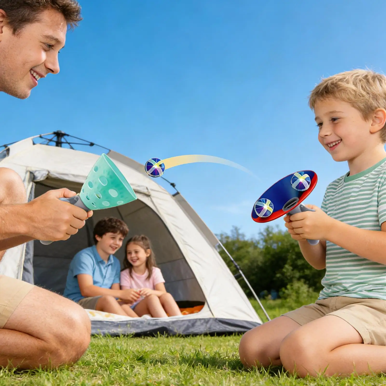 Toss and Catch Ball Set Outside Toys for Kids Ages 3-6 Outdoor Games Parent Child Interactive Sports Toys Birthday Gift