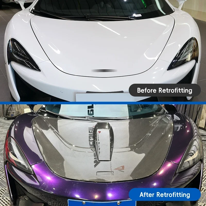 Car Upgrade Carbon Fiber Engine Hood New Condition Fit for McLaren 2015-2019 540/570/600LT Novitec Style Dry Carbon Fiber
