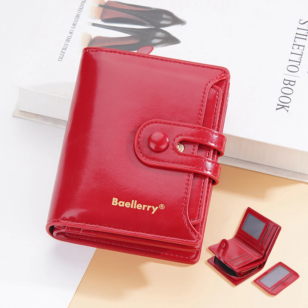 

Women Wallets Large Capacity Female Leather Coin Purses Hasp Clutch ID Credit Card Holder Purse Money Bag Red Wallet for Women