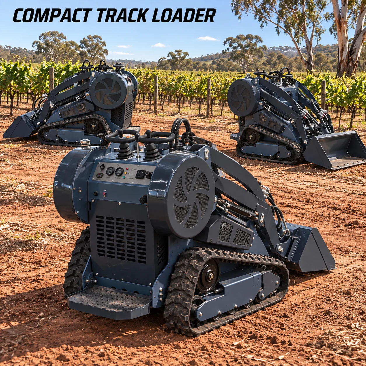 Compact Crawler Loader Mini Skid Steer Track Loader Hydraulic Construction Equipment for Farm Garden Landscaping Projects