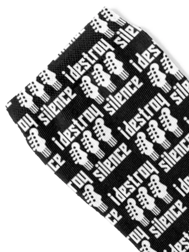 I Destroy Silence Guitar 1 Socks compression Running crazy Girl'S Socks Men's