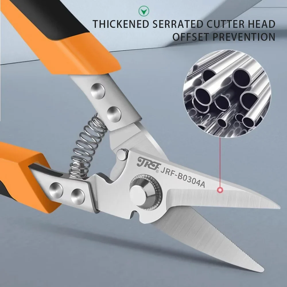 Stainless Steel Scissors Professional Tin Snips for Cutting PVC Pipe and Sheets Ideal for DIY and Home Improvement