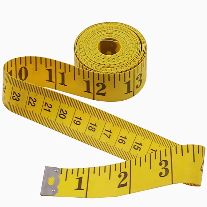 3 meter tape PVC fiber tape Tailor's tape Measuring clothes 300 cm 120 inch household tape Yellow soft tape measure