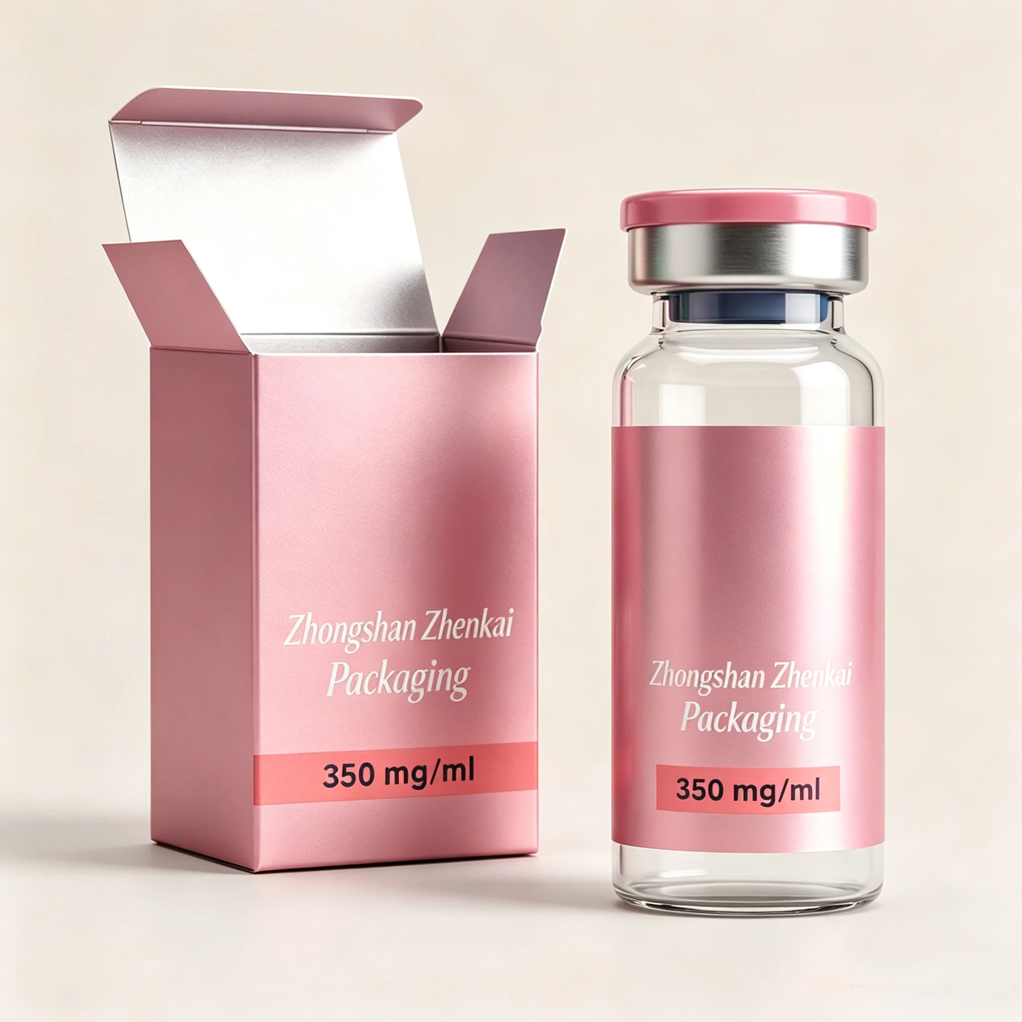Custom Printing Waterproof Vinyl Sticker Peptide Bottle Packaging Box Compatible 3ml 10ml Serum Fitness Vial