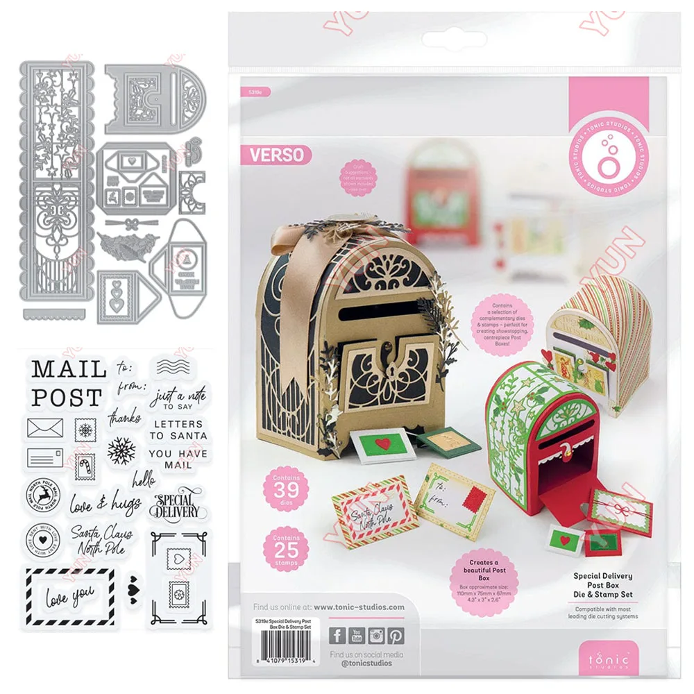 2024 nuovo regalo di natale fustelle per il taglio del metallo consegna speciale Post Box Cut Die carta di carta fai da te Craft Making Scrapbooking Decor Mold