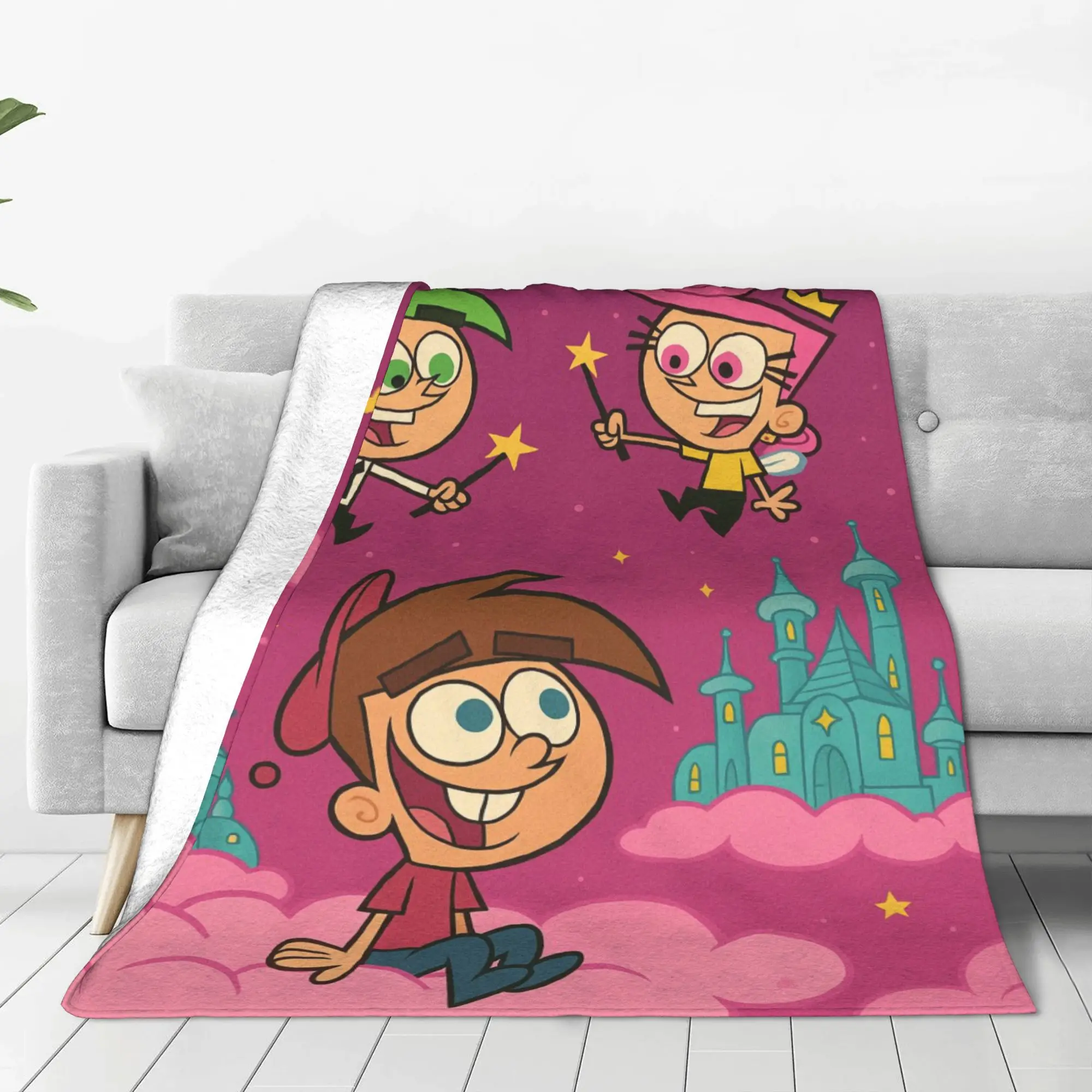 Fairly OddParents Fairly OddParents Blanket Autumn/Winter Breathable Thin Throw Blankets For bed Rug Piece