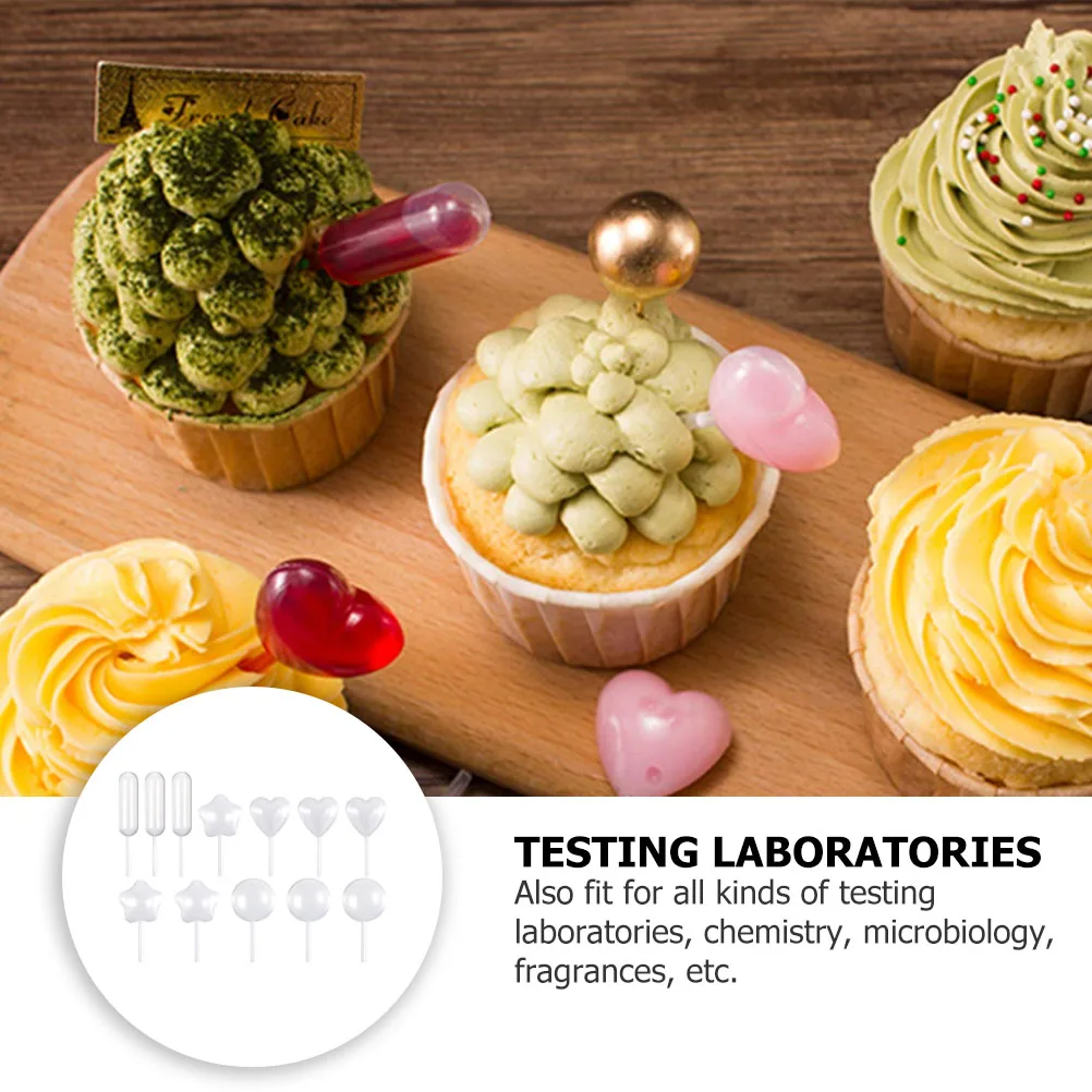 200pcs Cupcake Pipette Dropper Squeeze Transfer Liquid Injector Transparent For Baking Ice Cream Chocolate Creative Pipette