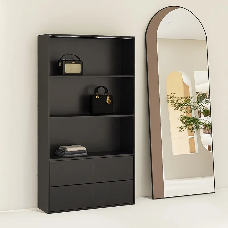 Clothing store display cabinet jewelry placement wooden wall cabinet ornament booth  stand shoe bag display