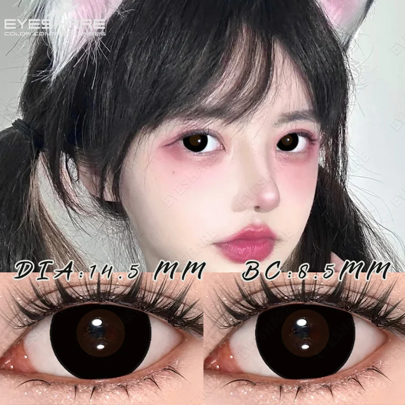 EYESHARE 1 Paar Halloween-Cosplay-Kontaktlinsen, rote Anime-Linsen, weiße Kontaktlinsen, schwarze Linsen, verrückte Augenlinsen, für die jährliche Anwendung – Detail 23