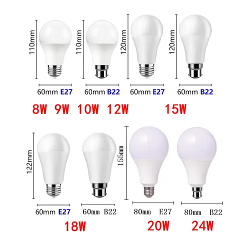 Inda B22-Lumière blanche chaude, haute ladorwithout flUnicef, 220 K/3000K/4000K, AC 120V 6000 V 8W-24W, 1-10 pièces