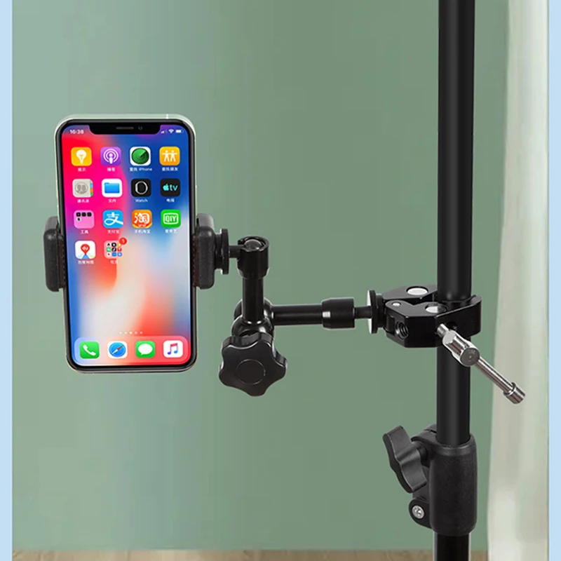 Magic Arm Cell Phone Holder Desktop Smartphone Mount Telephone Stand with Clamp Mobile Cellphone Bracket for Iphone Xiaomi