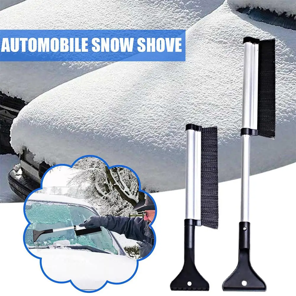 Automotive Snow Shovel Aluminum Alloy Telescopic Snow Car Snow Shovel Winter And Ice Shovel Tool Multifunctional Brush Snow Q5p9