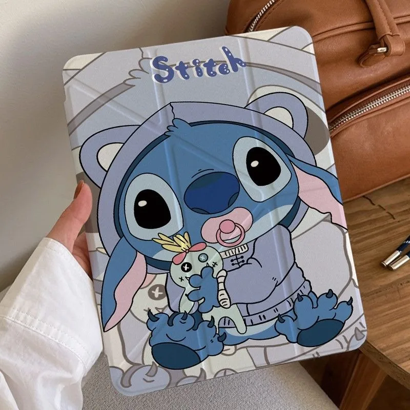 

Tri-Fold Acrylic Tablet Case for Ipad Air7 2025 11th Mini7 8.3in Cartoon Stitch Case 10th 10.9in Air4 Air3 10.5 9th 10.2in Case
