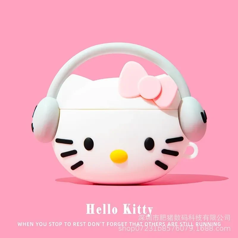 Capa Protetora Sanrio Airpods para Meninas, My Melody, Hello Kitty, Kawaii, Cute Apple, Sem Fio, Bluetooth, Fones de Ouvido, Presentes, 1, 2, 3 Pro