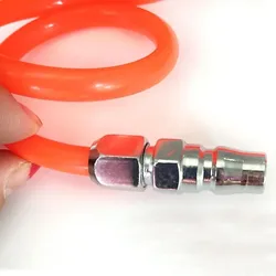 6M PU Air Compressor Hose Tube Flexible Air Tool With Connector Pneumatic Polyurethane Spring Spiral Pipe With joint