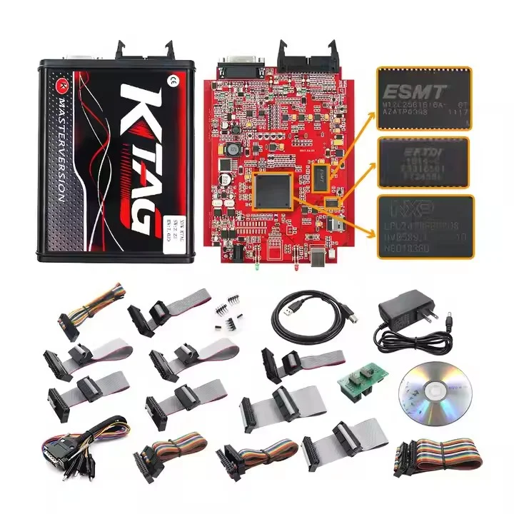 

For KTAG V7.020 European Edition Auto Scanner Red Battery Tester Newest Diagnosis Analyzer for Cars Electric Vehicles Unlimited