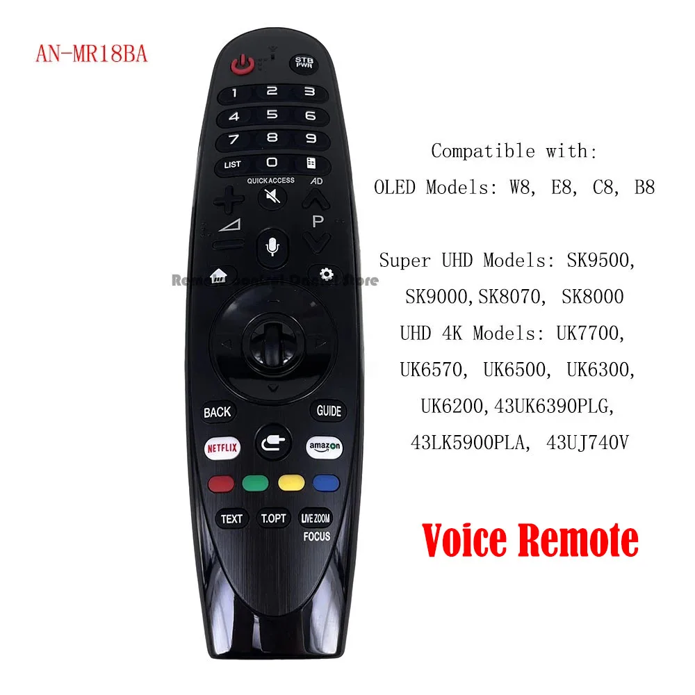 

New Replacement AN-MR18BA Voice 2018 Smart TV Magic Remote UK6200 UK6300 43UK6390P SK8000