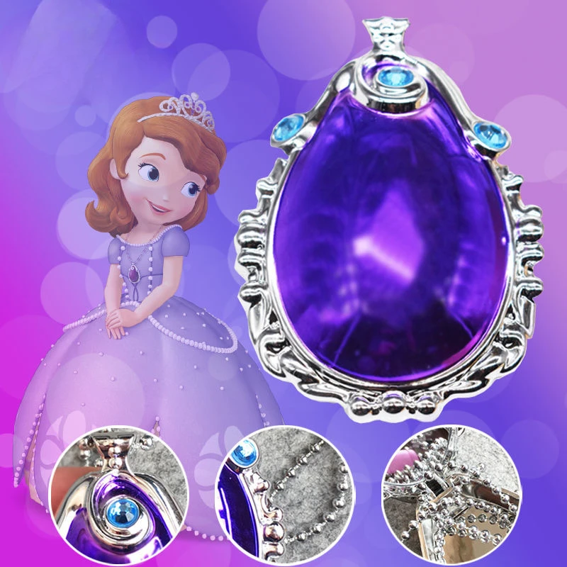 New Little Princess Sophia Cute Magic Necklace High-Looking Exquisite Personality Girl Pendant Necklace Ornament Small Gift