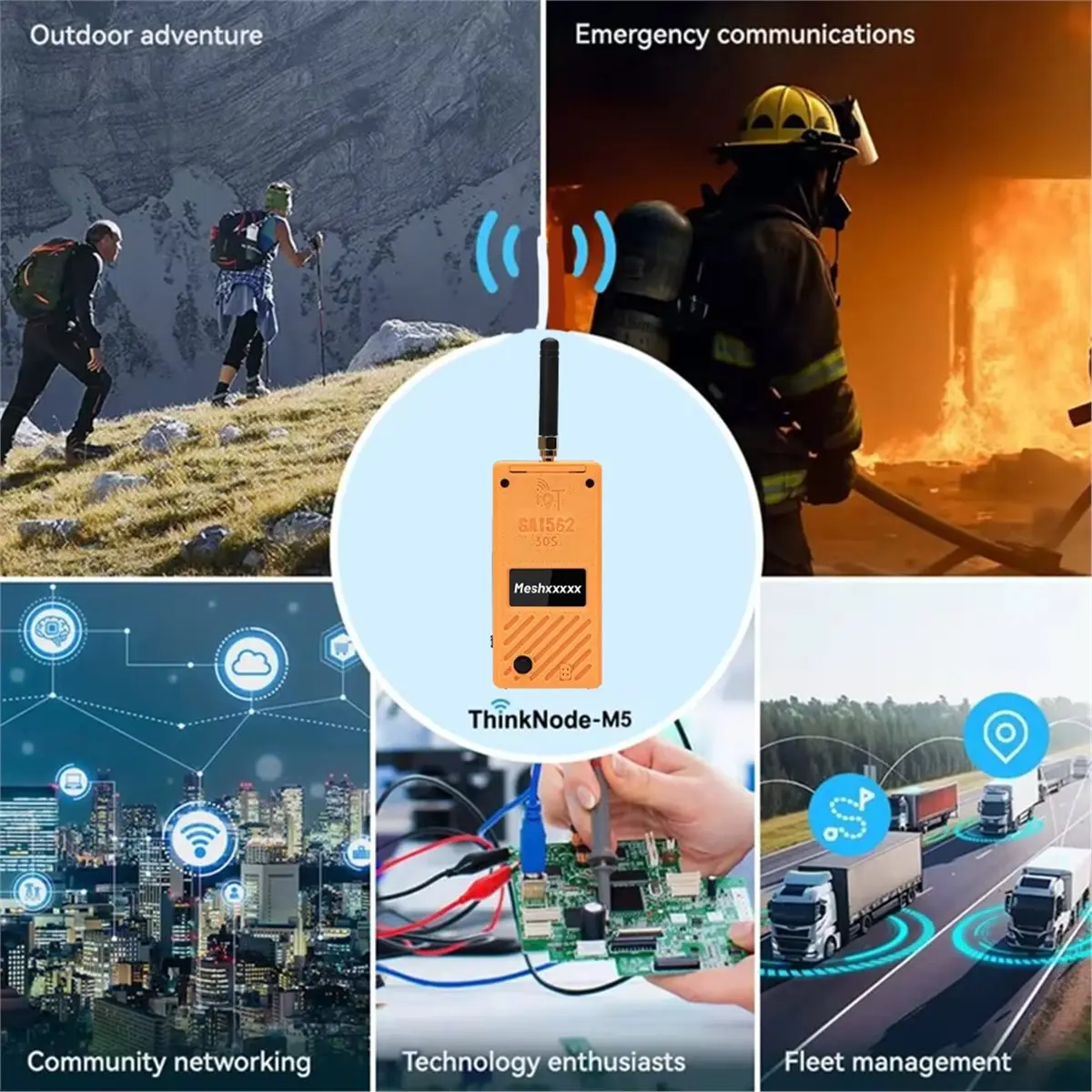 Y1063A*☀▃GAT562 30S Meshtastic LoRa Mesh NF52840+SX162 Network Meshtastic Device GPS LoRa Radios 30DBM 915MHZ