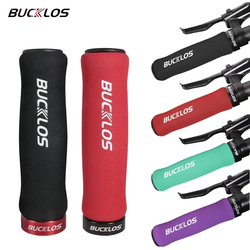 

BUCKLOS MTB Bike Grips Sponge Bicycle Handlebar Cover Soft Shock-absorbing Mountain Bike Handles Bar Cuffs MTB Bike Accessories