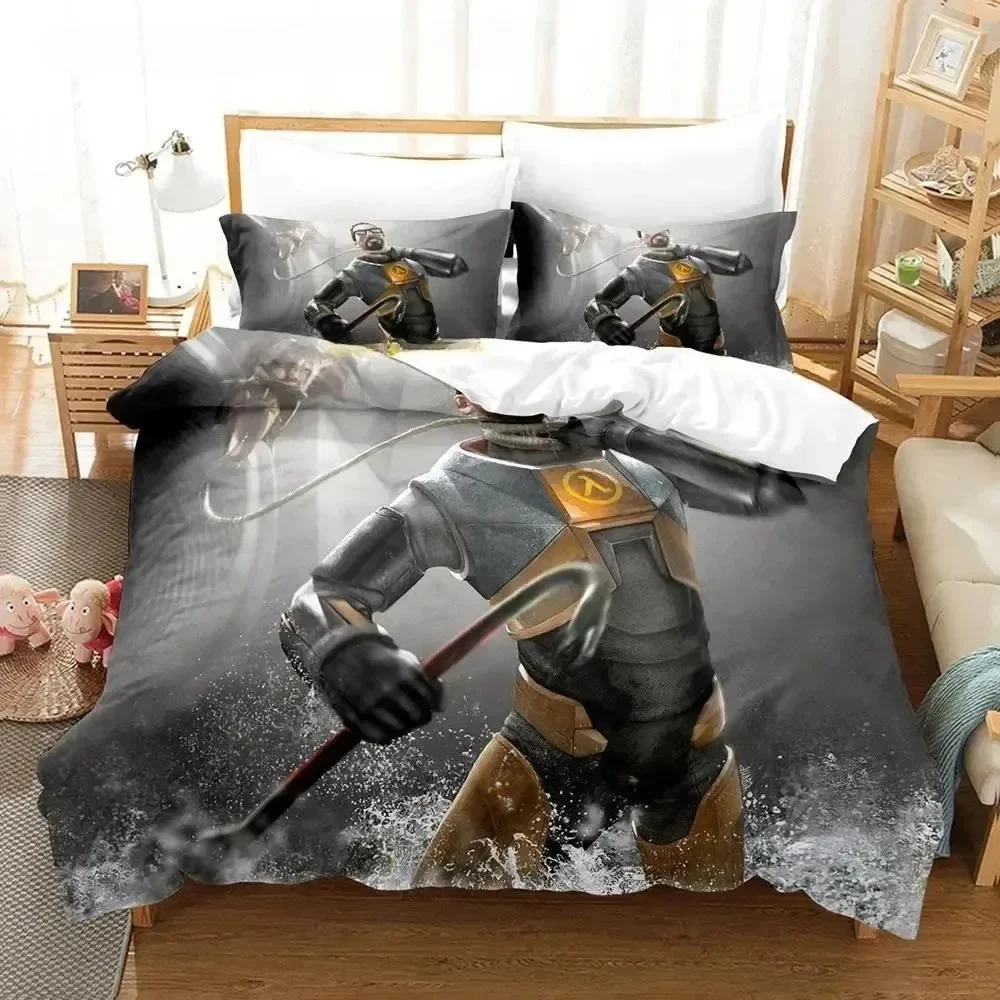 Game Half Life Bedding Set Single Twin Full Queen King Size Bed Set Adult Boys Bedroom Duvet cover Sets Anime