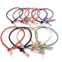 10Pcs Braided Twisted Nylon Cords Bracelet Rope Adjustable Making For DIY Bracelet Jewelry Making Accessories