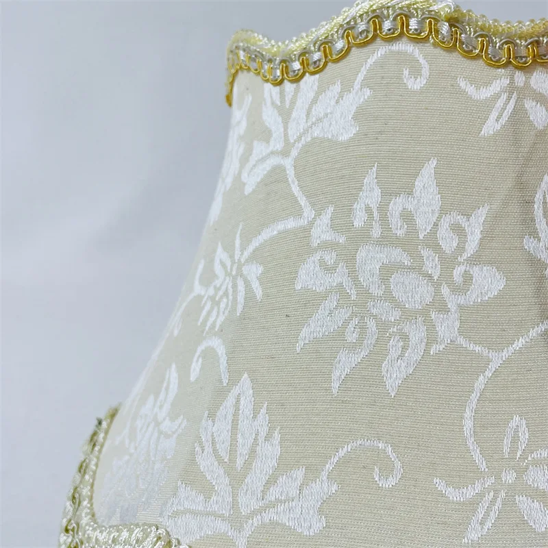 ﻿ Beige Lampshade for Table Lamps Floral Print Retro E27 Lampcovers Lighting Accessories