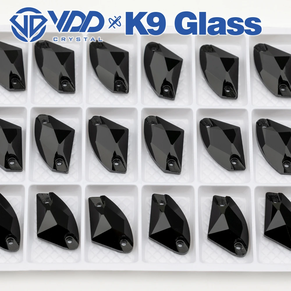 VDD S102 Jet Galactic AAAAA Top-Qualität K9-Glas aufnähbare Strasssteine, flache Kristallsteine zum Aufnähen für Kleidungsdekorationen – Detail 5